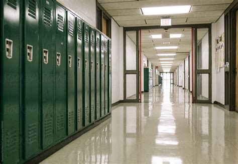 "Hallway In American High School" by Stocksy Contributor "Raymond ...