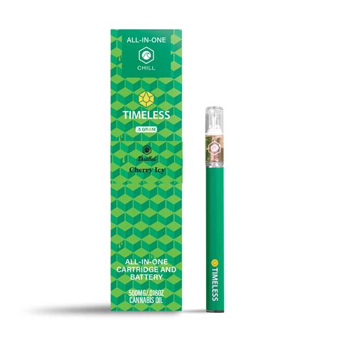 Timeless Vapes Timeless Cherry Frost 500mg All-In-One Vape Cartridge ...