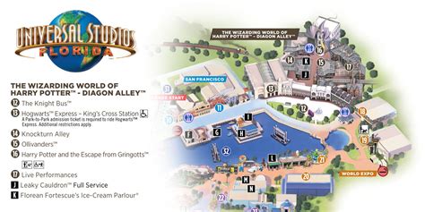 Universal Studios Florida: Diagon Alley (Map) Theme Park Map, E Ticket ...