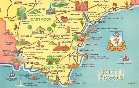 South Devon Attractions Map