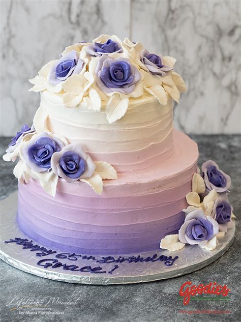 Purple Ombre Birthday Cake by Goodies Bakery Winnipeg