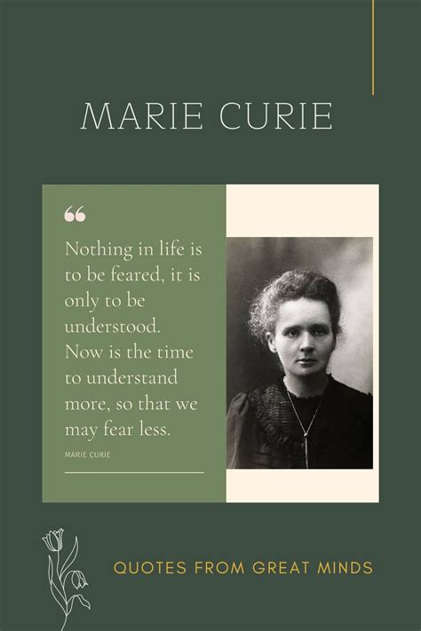 Inspiring Quote by Marie Curie