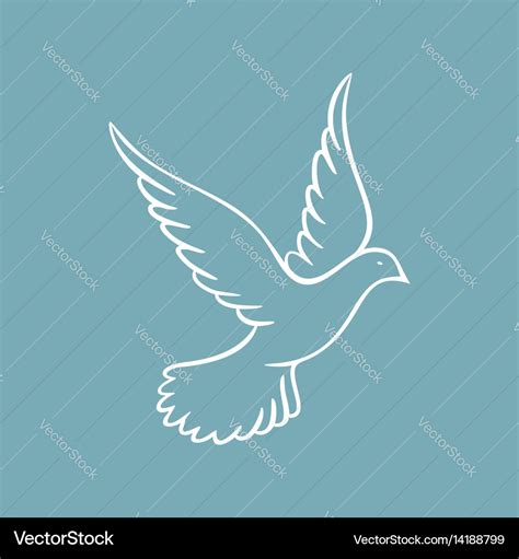 Dove symbol of the holy spirit Royalty Free Vector Image