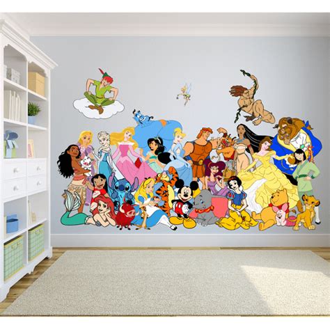 Cartoon Characters Walt Disney Show Decors Wall Sticker Art Design ...