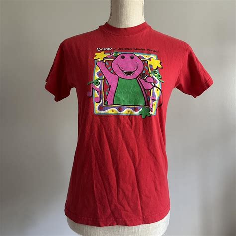 ⭐️Vintage 1995 Barney Universal Studios Baby Tee... - Depop