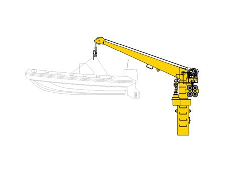 Davit Crane | D-Series Davit | Allied Marine Crane