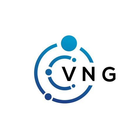 VNG letter technology logo design on white background. VNG creative ...