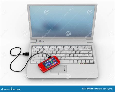 Connect. Laptop And Cell Phone Concept. Stock Images - Image: 21290044