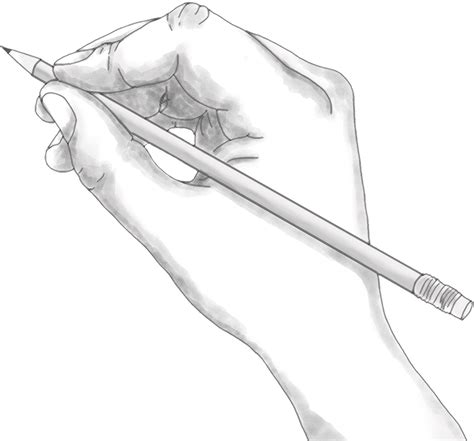 Download Hand Draw Art - Hand Holding Pencil Drawing Png | Transparent ...