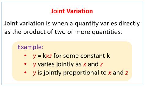 Joint or Combined Variation (video lessons, examples and solutions)