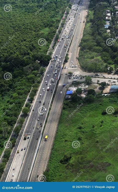 Mumbai Skyline, Aerial View Over a Building with Roads, Bridges ...