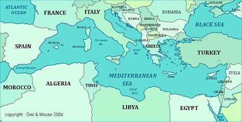 Mediterranean Living| Serafini Amelia| Map mediterranean countries ...