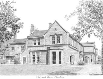 Pencil Picture of Oakwood House, Maidstone