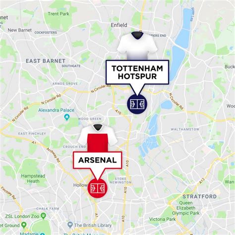 Tottenham On A Map - Tottenham Hotspur FC - Hospitality Ticket - Status ...