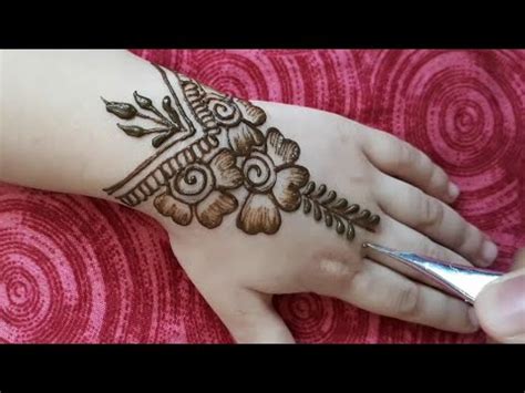 Easy mehndi design for babies hand |Mehndi for Beginners and this cute ...