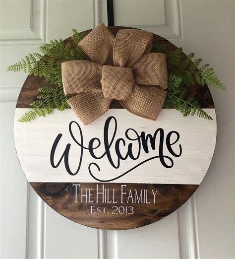 Personalized Welcome Door Sign Welcome Sign Year Round | Etsy Front ...