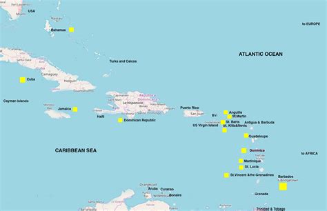 Caribbean Islands Map