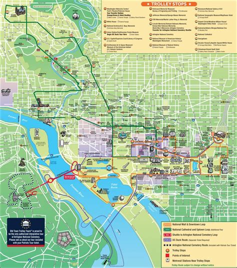 Washington, D.c. Tourist Attractions Map - Tourist Map Of Dc Printable ...