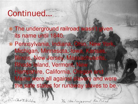 PPT - THE UNDERGROUND RAILROAD 1810-1850 PowerPoint Presentation, free ...