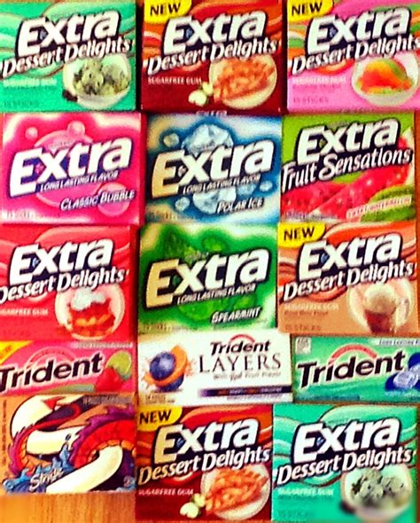 Look at all my gum | Sugar free gum, Gum flavors, Extra gum flavors