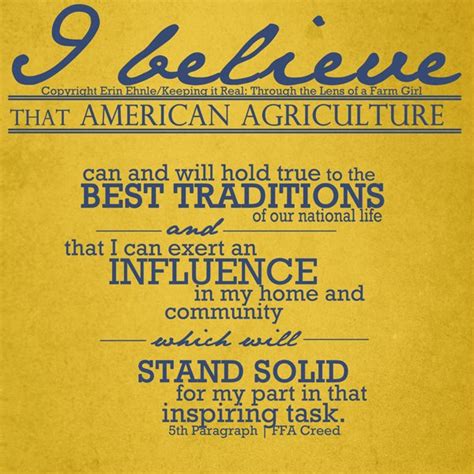 I Still Believe In That: The FFA Creed: Part 5