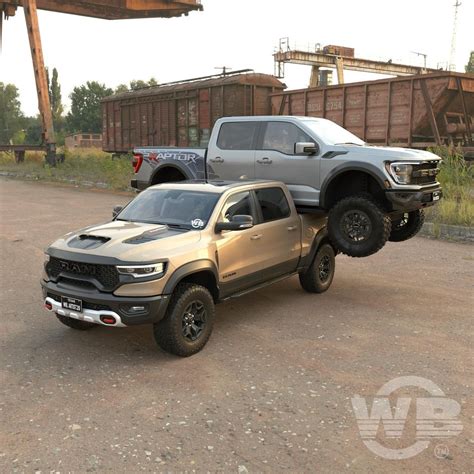 Ram 1500 TRX Side-Loads the Ford Raptor R Without Even Breaking a CGI ...