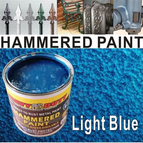 1L ( LIGHT BLUE ) HAMMERED PAINT ( METALLIC PAINT HEAVY DUTY ...