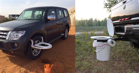 The 'Bumper Dumper' Is A Hitch Mountable Portable Toilet For Your Car