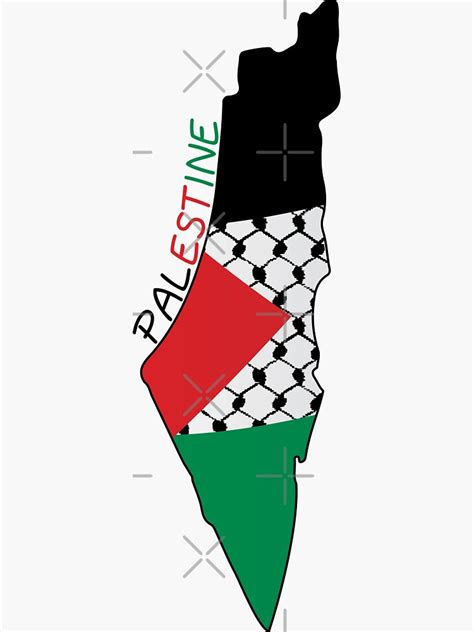 "Palestine Flag Map Design with Palestinian Kufiya Pattern - WHT ...