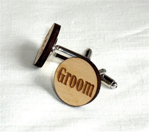 Personalized Wooden Cufflinks Groomsmen Gift Groom Gift Cuff Links ...