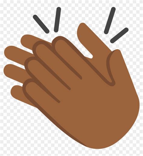 Open - Brown Hand Clap Emoji, HD Png Download - 2000x2000 (#288746 ...