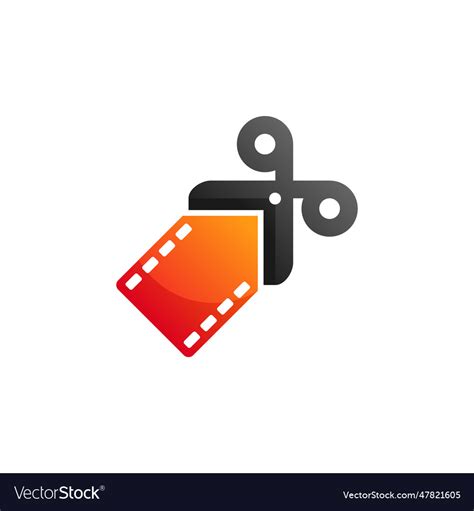 Video editor logo design Royalty Free Vector Image