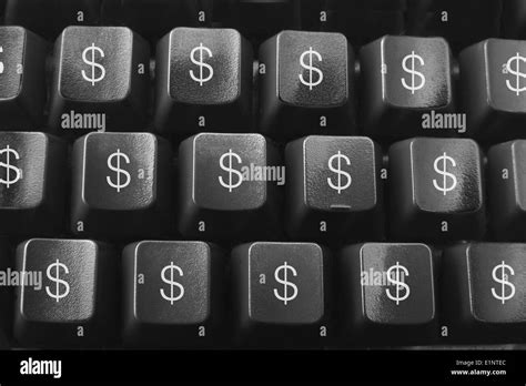 Computer Keyboard with Dollar Symbols Stock Photo - Alamy