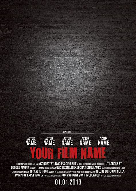 16 Movie Poster Template PSD Images - Blank Movie Poster Photoshop ...