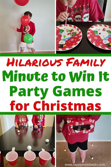 Family Minute to Win it Games for Christmas Parties 2022 | Happy Mom Hacks