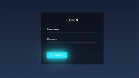 How To Create Login Form With Neon Button Using HTML and CSS