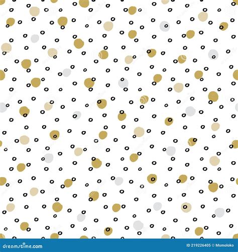 Simple Fabric Design with Black and White Polka Dots. Stock Vector ...