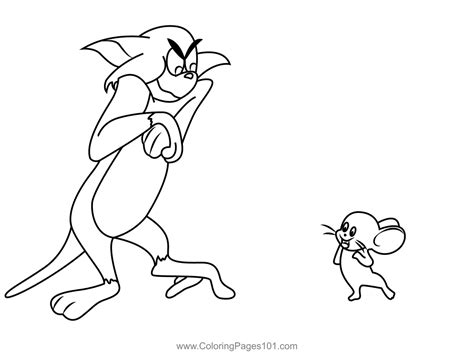 Tom And Jerry By Chuck Jones Coloring Page for Kids - Free Tom and ...