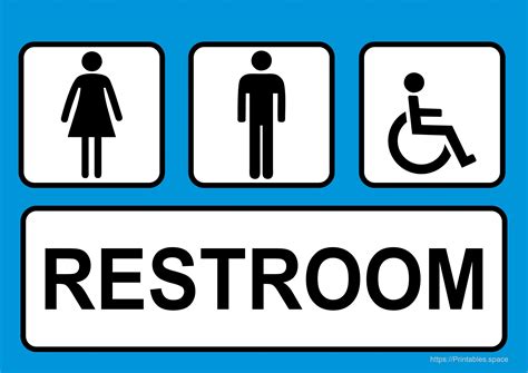 Restroom Printable Signs