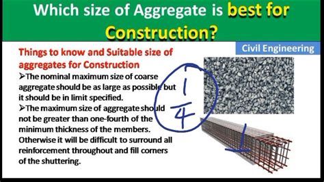 Best Size of Aggregate for Construction | Coarse aggregate and Fine ...