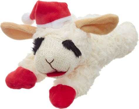 MULTIPET Holiday Lamb Chop Plush Dog Toy, 10-in - Chewy.com