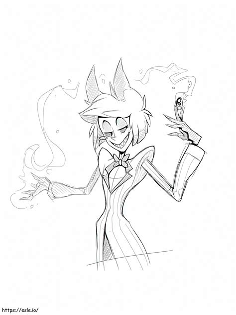 Alastor From Hazbin Hotel coloring page