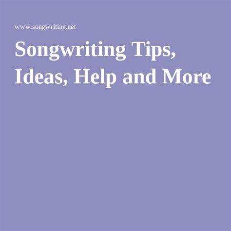 Songwriting Tips, Ideas, Help and More | Songwriting, Tips, Helpful