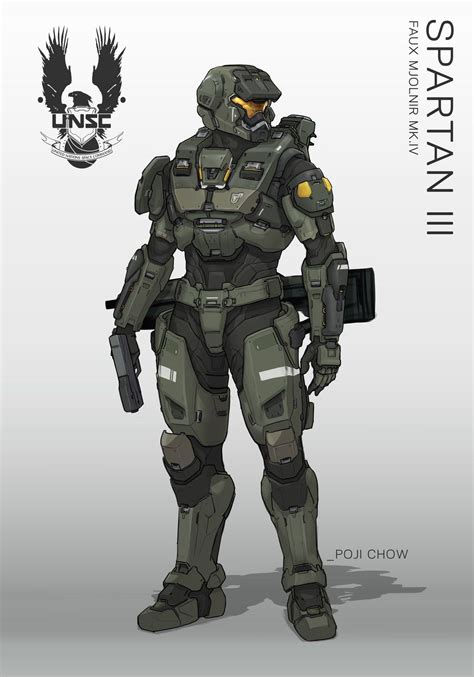 Spartan III Faux Mjornir - Halo Fanart, Poji Chow on ArtStation at ...