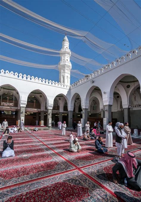 Muslims Pray Inside Masjid Quba Editorial Photography - Image of ...