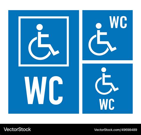 Restroom for the disabled toilet sign Royalty Free Vector