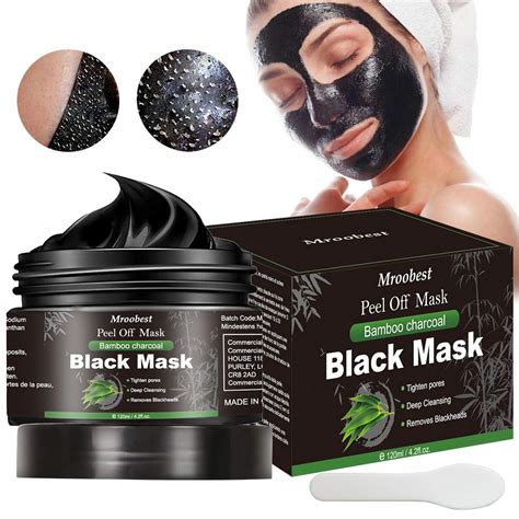 Amazon.com : Peel Off Face Mask, Charcoal Peel Off Black Mask, Deep ...