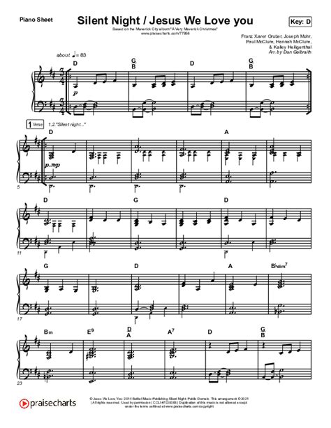 Silent Night / Jesus We Love You Sheet Music PDF (Maverick City Music ...