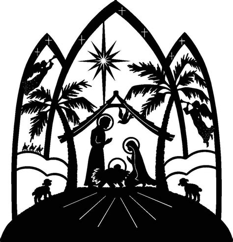 Nativity silhouette free free nativity clipart silhouette images 2 ...