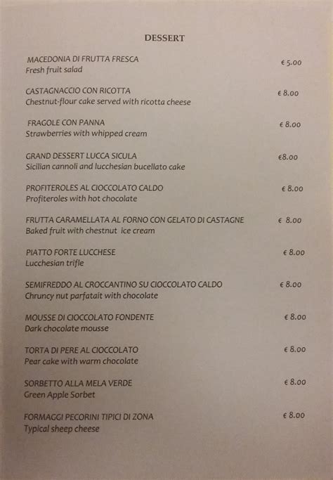 Menu e Prezzi: Ristorante LA BUCA DI SANT'ANTONIO a Lucca in via della ...